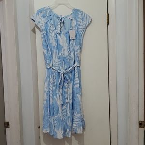 Lauren Conrad  blue floral print dress size XXL
